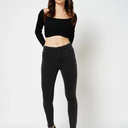 Only Black Blended Skinny Fit Mid Rise Jeans image 4