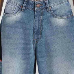 High Star Blue Cotton Flare Fit Jeans image 4