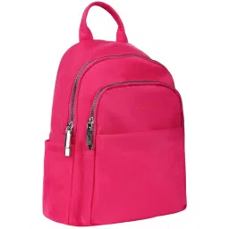 Lino Perros Fuchsia Synthetic Solid Backpack - 12.3 Ltrs image 4