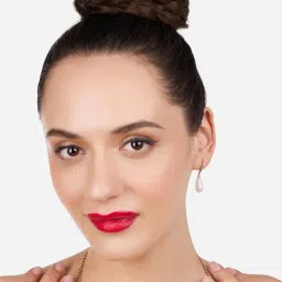 Zaveri Pearls Rose Gold Tone Cubic Zirconia Embellished Brass Pearl Drop Earrings-ZPFK17168 image 4