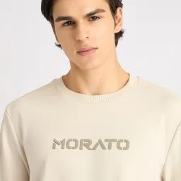 Antony Morato Beige Loose Fit Logo Printed Sweatshirt image 4