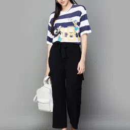 Ginger by Lifestyle Navy & White Printed T-Shirt image 4