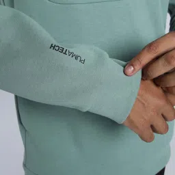 Puma Green Moon Regular Fit Hooded Sweatshirt image 4