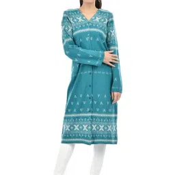 American Eye Blue Aztec Print Sweaters-image-43