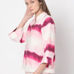 Vero Moda Pink & White Tie - Dye Shirt image 4