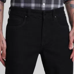 Jack & Jones Black Denim Cotton Skinny Fit Jeans image 4