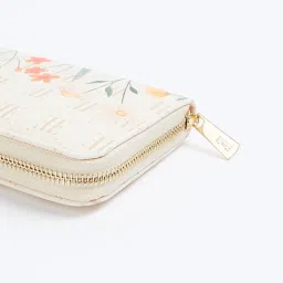 Elle Beige Printed Zip Around Wallet for Women image 4