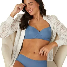 Triumph Indigo Blue Non-Wired Full Coverage T-Shirt Bra image 4