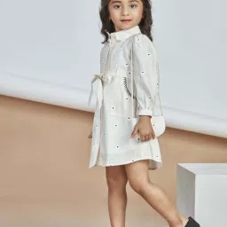 Peppermint Kids Cream Polyester Regular Fit 1 Dress image 4