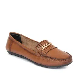 Zoom Shoes Women's Tan Casual Loafers image 2