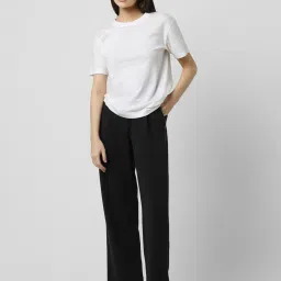 Van Heusen Black Mid Rise Flared Pants image 4