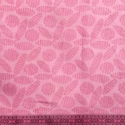 Silk Land Pink Printed Saree With Unstitched Blouse image 4
