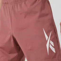 Reebok Training Red Regular Fit Logo Print Sports Shorts image 4