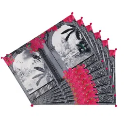 india circus by krsnaa mehta India Circus By Krshna Mehta Multi Velvet Printed Placemats image 4