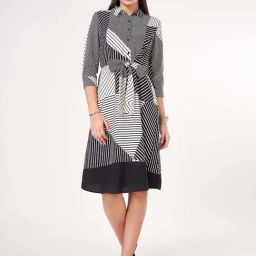 Annabelle By Pantaloons Jet Black Regular Fit Printed Dress-picture-46