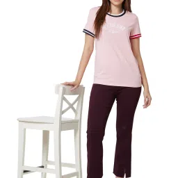 Spykar Pink Graphic Print T-Shirt image 4