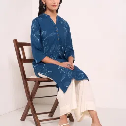 Rangmanch By Pantaloons Blue Regular Fit Printed Kurta image 4