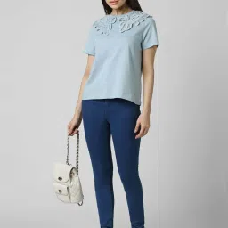 Van Heusen Blue Cotton Top image 4