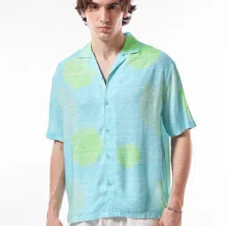 Bewakoof Blue Relaxed Fit Printed Shirt-image-37