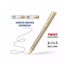 Pierre Cardin Carnival Set Diary & Vista 2-in-1 Ball Pen Brown and Titanium Finish with Gold Trim, 8901765036308-TITANIUM-BROWN DIARY image 3