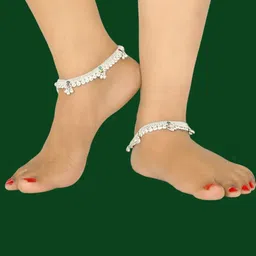 AamNa Enterprises Silver-Plated Anklet image 3