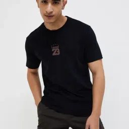 Fame Forever By Lifestyle Black Cotton Regular Fit Printed T-Shirt-picture-30