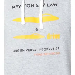 Campus Sutra Grey Hooded Sweatshirt image 4