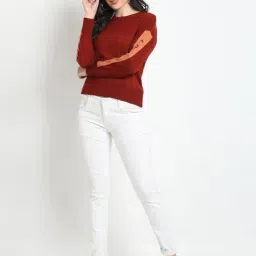 Club York Maroon Printed Sweater image 4