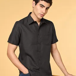 DON VINO Spread Collar Short Sleeves Relaxed Fit Cotton Shirt-picture-31