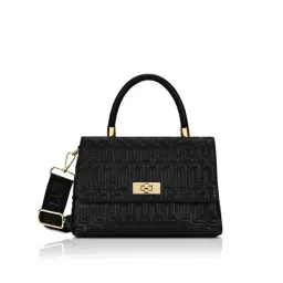 LAVIE LUXE Black Chaney Quilted Small Satchel-image-0