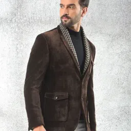 Crimsoune Club Brown Regular Fit Blazer image 4