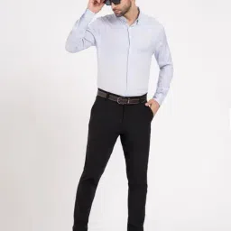 Red Tape Sky Blue Striped Relaxed Fit Shirt image 5