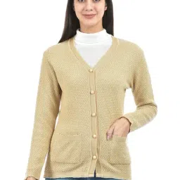 American Eye Beige Self Design Sweaters-picture-16
