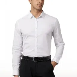 celio Celio* White Cotton Regular Fit Shirts-picture-28