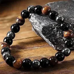 Divine souvenirs Unisex Artificial Beaded Elasticated Bracelets-picture-38