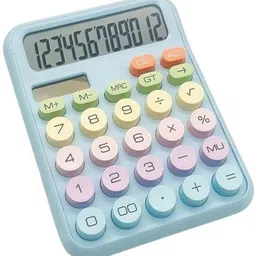 Large LCD Display Big Buttons Easy to Press Colorful Candy Calculator Automatic Sleep BasicCalculator-image-0