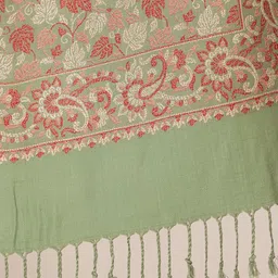 PASHGIRI Women Floral Embroidered Shawl image 2