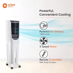 Orient 55 L ABS White and Grey Tower Cooler with Remote CT5502HR image 2