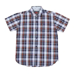 Gini & Jony Kids Navy Checks Shirt-picture-22