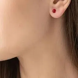 NAVJAI Women Set Of 12 Multicolor Crystal Studs Earrings image 5