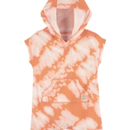 Carter's Sleeveless Hooded Rompers TieDye Print - Orange-picture-16