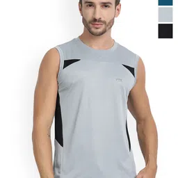 FTX Pack Of 4 Color blocked Round Neck Gym Vests 709-1_709-12_709-15_709-16-S-picture-25