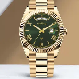 maxima Men Brass Dial & Stainless Steel Bracelet Style Straps Analogue Watch 69102CMGY-image-50
