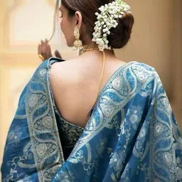 Dinesh Ethnic Traditional Wear Ethnic Motifs Zari Art Silk Handloom Banarasi Saree image 4