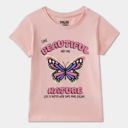 R&B Kids Pink Graphic Regular Fit T-Shirt-picture-28