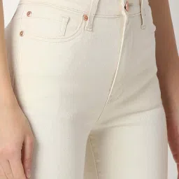 SPYKAR Beige Solid Jeans image 4