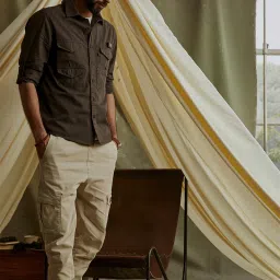 ANDAMEN Dark Brown Regular Fit Cotton Overshirt image 4