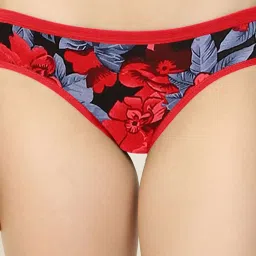 AROUSY Black Floral Print Hipster Panties - Pack Of 3 image 4