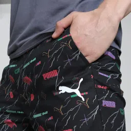 Puma Black Cotton Regular Fit Lounge Pants image 4