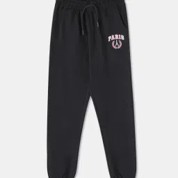 R&B Kids Black Graphic Regular Fit Joggers-picture-18